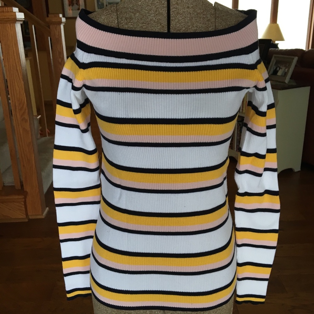 NWOT J Crew Off the Shoulder Ribbed Sweater